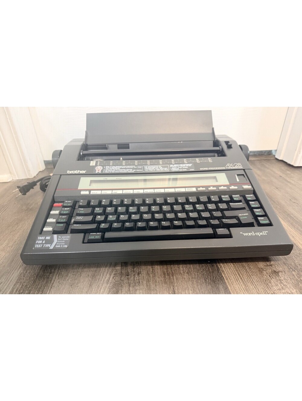 Vintage Brother Ax-28 Electronic Portable Typewriter Word Processor Tested Works